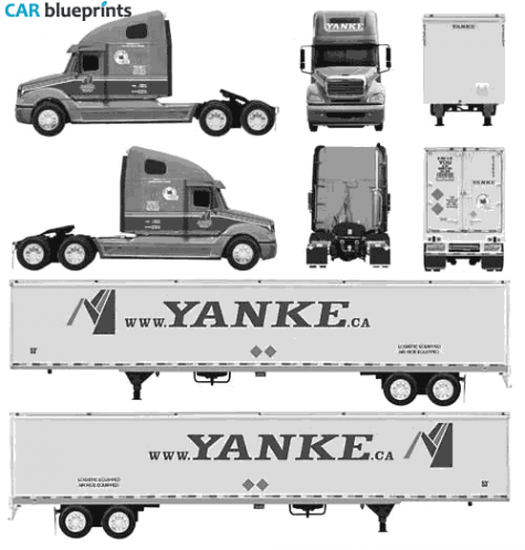 Freightliner Columbia Truck blueprint